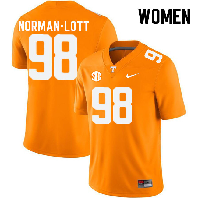 Women #98 Omarr Norman-Lott Tennessee Volunteers College Football Jerseys Stitched Sale-Orange